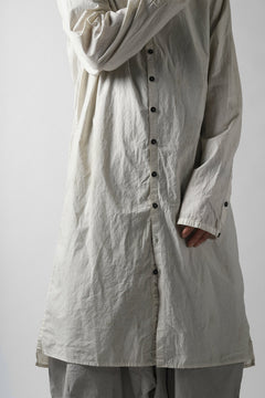 Load image into Gallery viewer, RUNDHOLZ DIP MINIMAL COLLAR LONG SHIRT / DYED C/CLOTH (MARBLE)