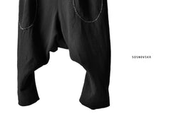 画像をギャラリービューアに読み込む, SOSNOVSKA exclusive KNEE STITCHED PANTS (BLACK)