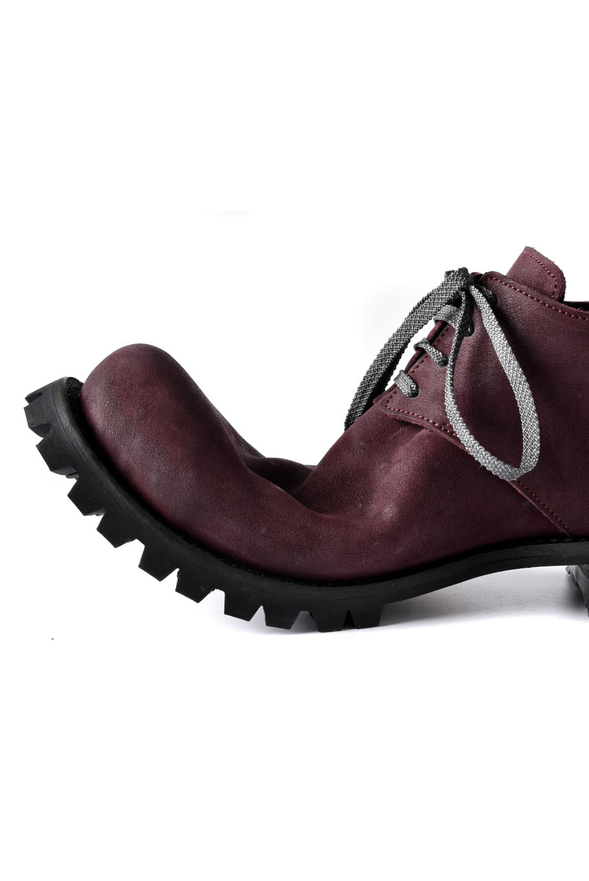 Portaille exclusive Derby Shoes / Vintage Nubuck Steer Leather / Vibram #100 (BORDEAUX)