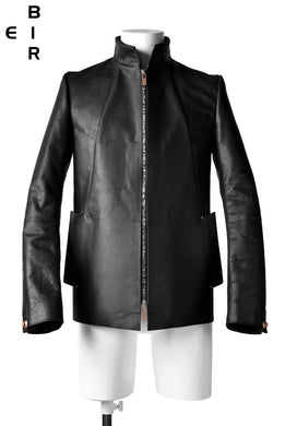 ierib exclusive classic zipper jacket / Nicolas Italy Vachetta (BLACK)