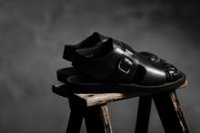 Load image into Gallery viewer, sus-sous sandal shoes / italy oiled cow leather *hand dyed (BLACK BROWN)