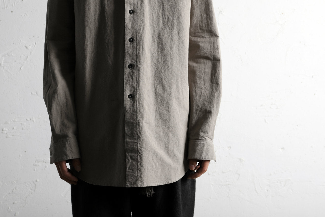 COLINA GRANPA SHIRT / PAPER COTTON (GRAY)