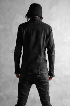 Load image into Gallery viewer, masnada EMBEDDED JEANS JACKET / DENIM ELASTICZZATO (BLACK)