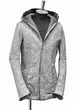 Load image into Gallery viewer, N/07 jacket hooded c/li slub twill fabric sumi dyed (SUMI WHITE)