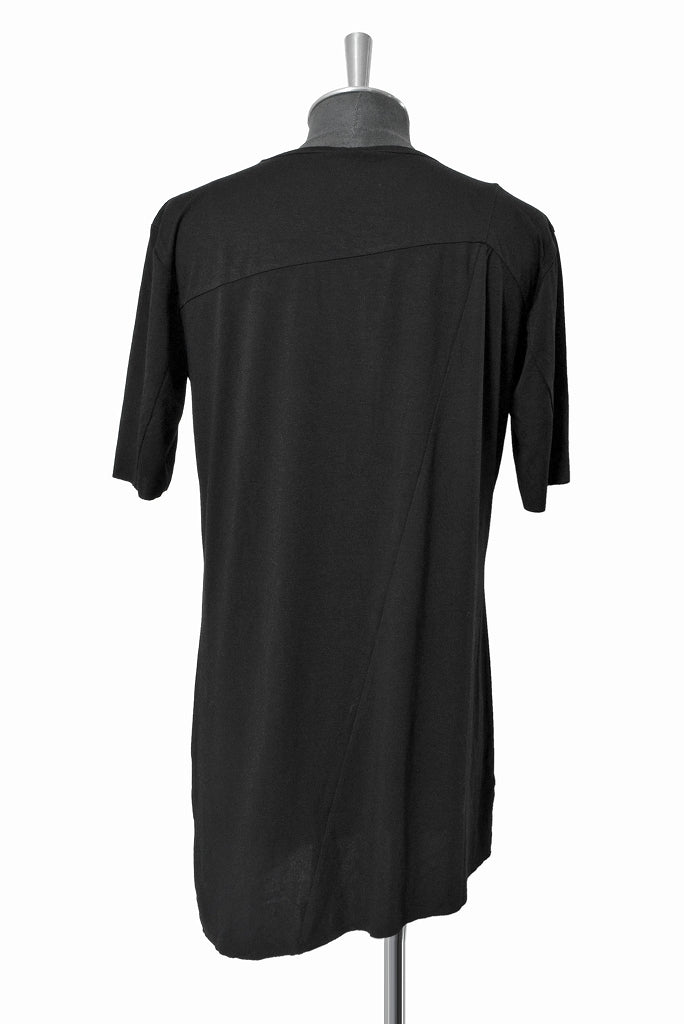 N/07 diagonal seam Tee sliky modal jersey (BLACK)