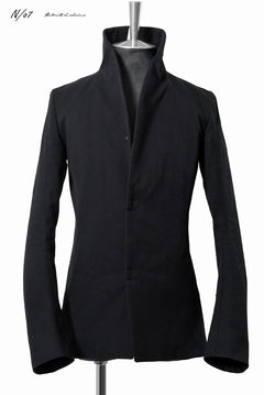 画像をギャラリービューアに読み込む, N/07 &quot;tres dimensiva&quot; [cotton/wool doddy tweed | collar aristocracy jacket] (BLACK)
