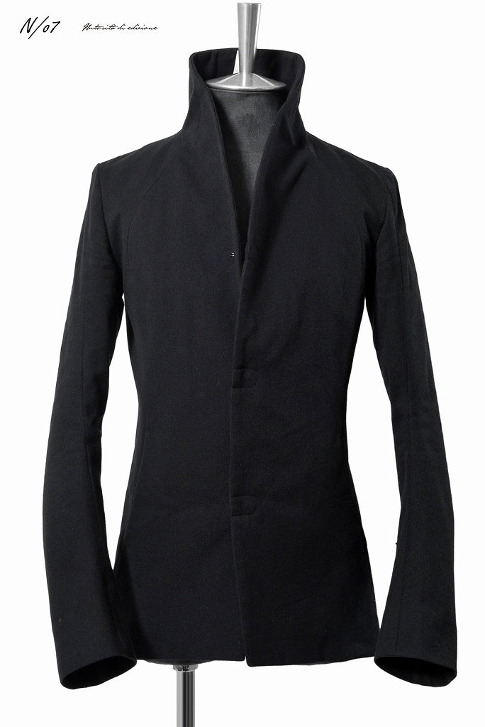 Load image into Gallery viewer, N/07 &quot;tres dimensiva&quot; [cotton/wool doddy tweed | collar aristocracy jacket] (BLACK)