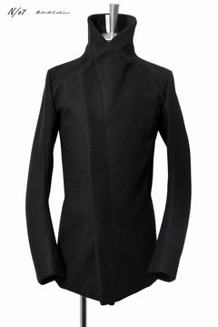 Load image into Gallery viewer, N/07 wrapcoat &quot;asesino&quot; [premium woolyarn cashmere | anatomy patterned] (BLACK)