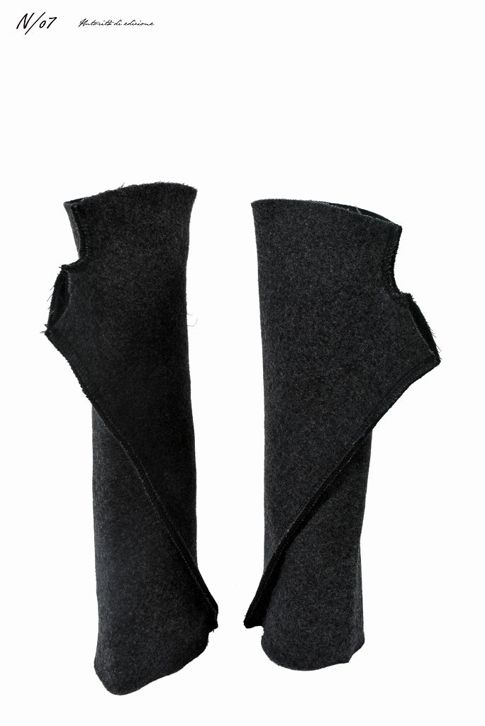 N/07 glove [three layer structure needlepunch | curved seam 3d ] (BLACK)