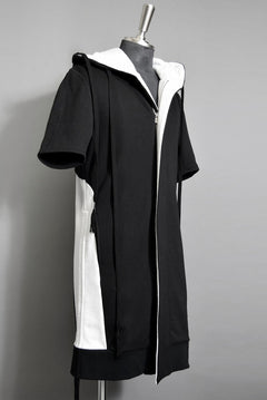 Load image into Gallery viewer, N/07 FIELD LONG HOODIE S/S &quot;Fleecy Cotton&quot; (BLACK x WHITE)