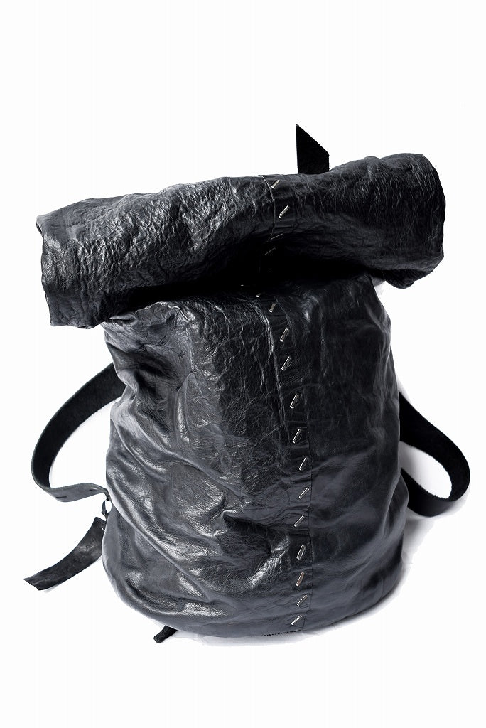 ISAAC SELLAM ”Barda Amnesiqe” calfskin backpack (PLOMB)