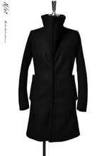 画像をギャラリービューアに読み込む, N/07 ANATOMY HIGHNECK COAT / PREMIUM WOOLYARN CASHMERE (BLACK)