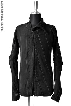 画像をギャラリービューアに読み込む, LEON EMANUEL BLANCK DISTORTION DRESS SHIRT / PINSTRIPE (BLACK)