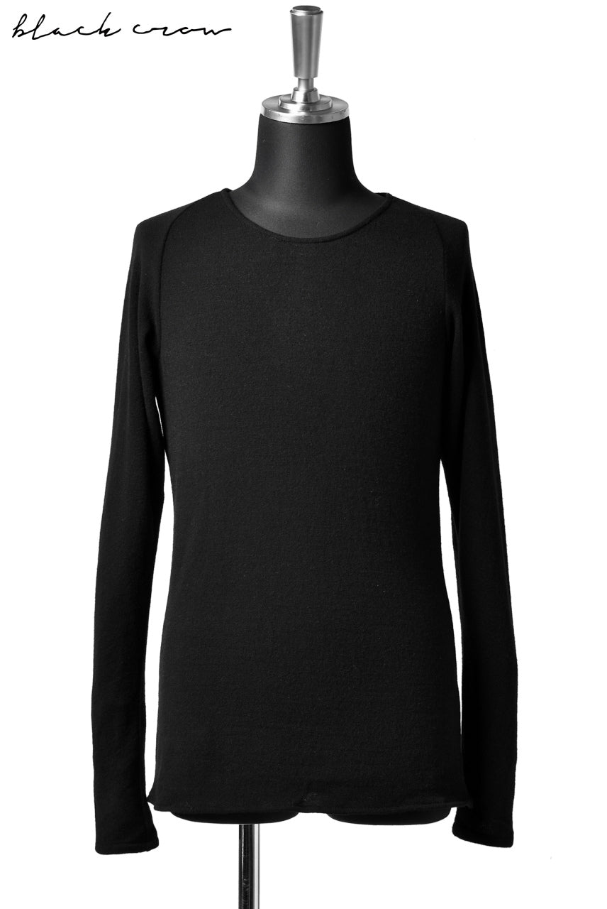 画像をギャラリービューアに読み込む, blackcrow knitsewn super140 wool jersey (BLACK)