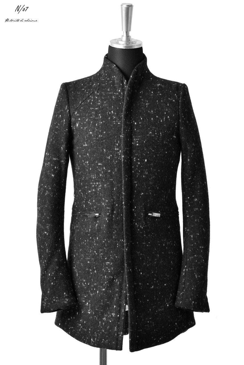 Load image into Gallery viewer, N/07 exclusive Padded Middle Coat / Wool Double-weave (SNOW BLACK)