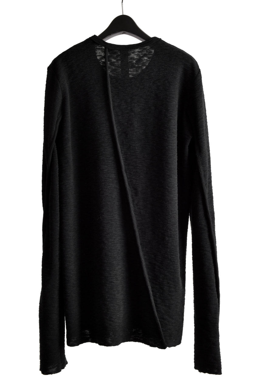 A.F ARTEFACT exclusive KNITSEWN TOPS / SLAB TWEED (BLACK)