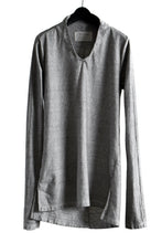 Load image into Gallery viewer, N/07 Neck Follow Jersey Tops / Sumi Ink Dyed (INK)