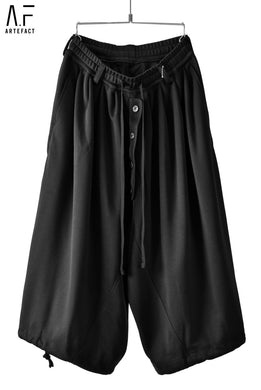 A.F ARTEFACT exclusive DRAWSTRING-HEM WIDE TROUSERS (SMOOTH JERSEY)