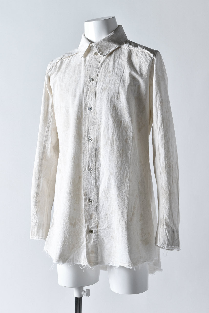 Aleksandr Manamis LAYERED PLACKET SHIRT / Tea Stain Dyed