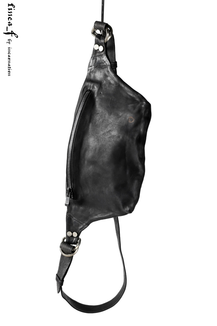 linea_f by incarnation Horse Nuback Leather Fanny Bag (GREY)