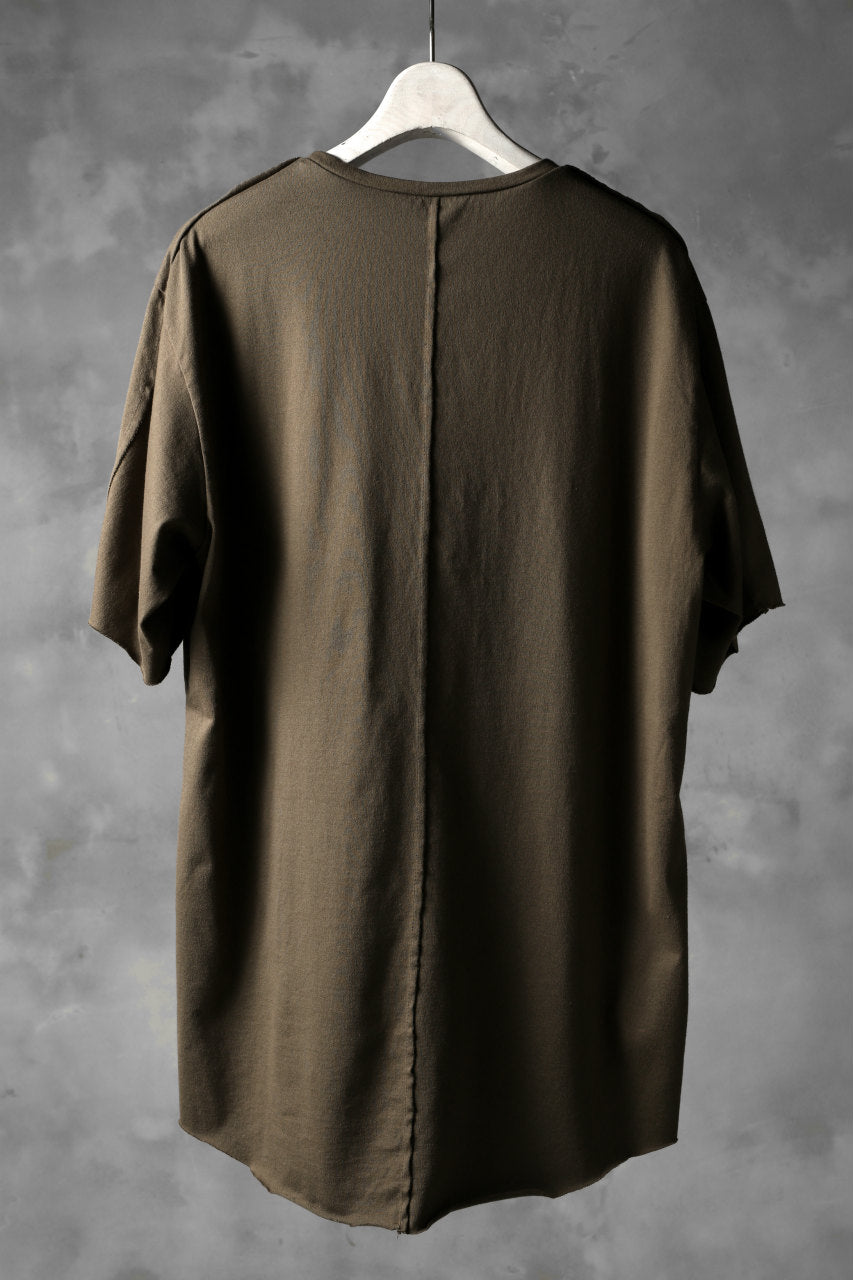 blackcrow short sleeve cutsewn / silky touch cotton (khaki)