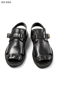 Load image into Gallery viewer, sus-sous sandal shoes / italy oiled cow leather *hand dyed (BLACK BROWN)