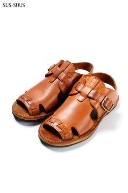 sus-sous sandal shoes / italy oiled cow leather *hand dyed (NATURAL)