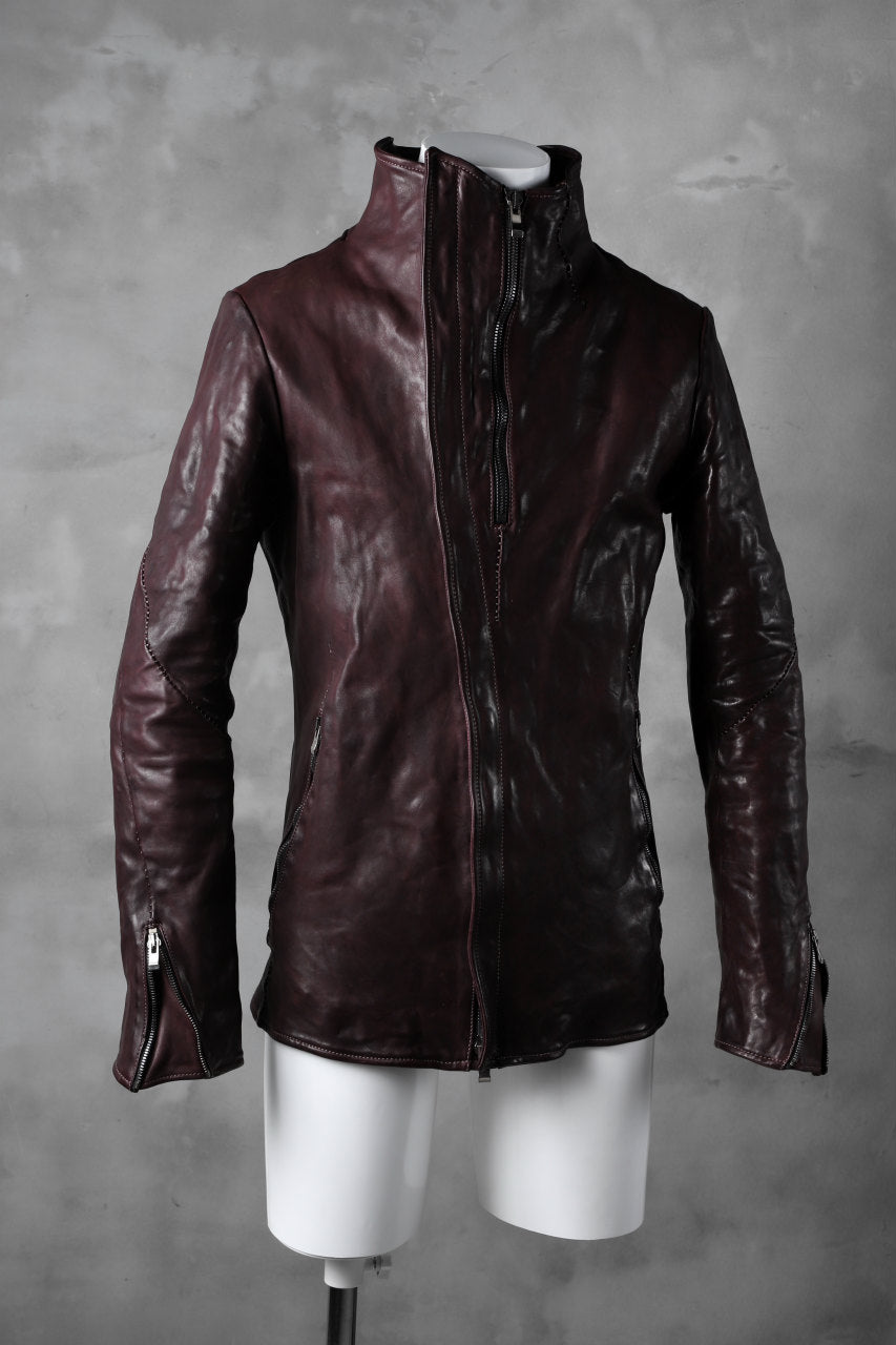 incarnation exclusive DUALFACE ZIP JACKET OBJECT DYE/TANNED HORSE (BURGUNDY)