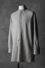 Load image into Gallery viewer, sus-sous officer shirt / Wool &amp; Cashmere raised cloth (ICE GREY)