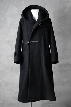 Load image into Gallery viewer, sus-sous duffle coat / Napping melton wool (NAVY BLACK)