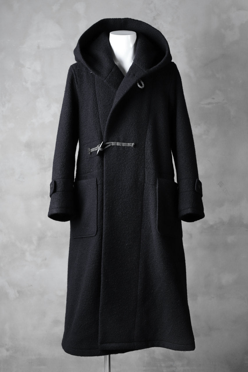sus-sous duffle coat / Napping melton wool (NAVY BLACK)