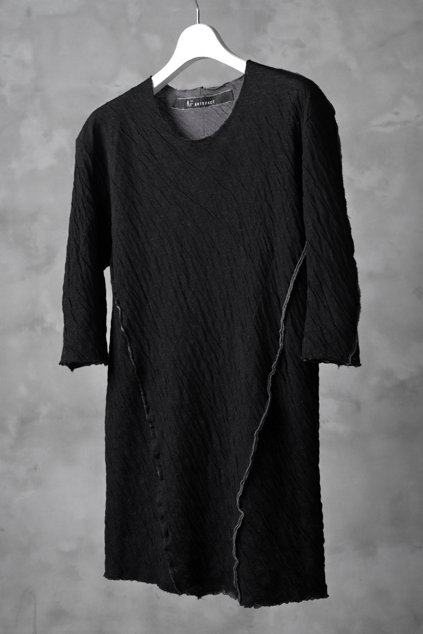 Load image into Gallery viewer, A.F ARTEFACT OUT SEAM HALF SLEEVE TEE / CONNECTING JERSEY (BLACK×GREY)