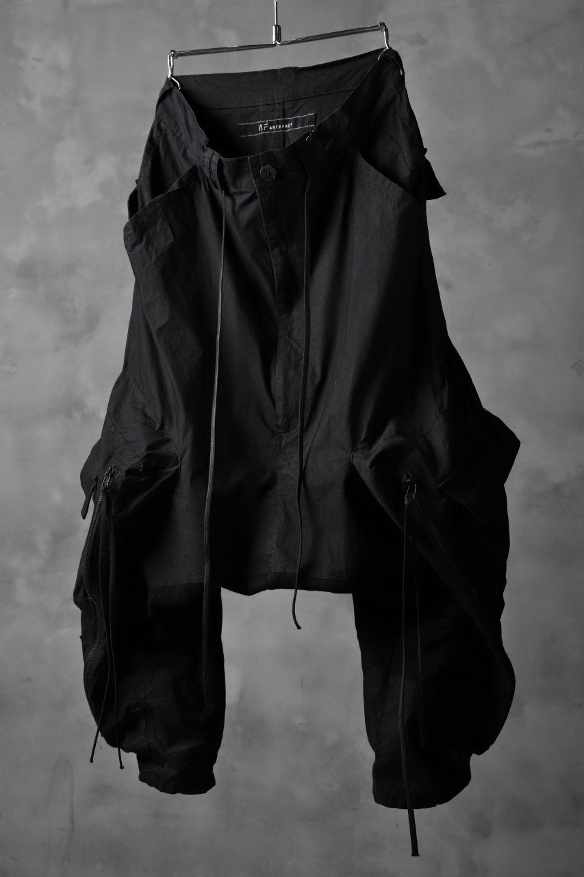 A.F ARTEFACT MILITARY SAROUEL WIDE PANTS / ZIP DOUBLE STRUCTURE