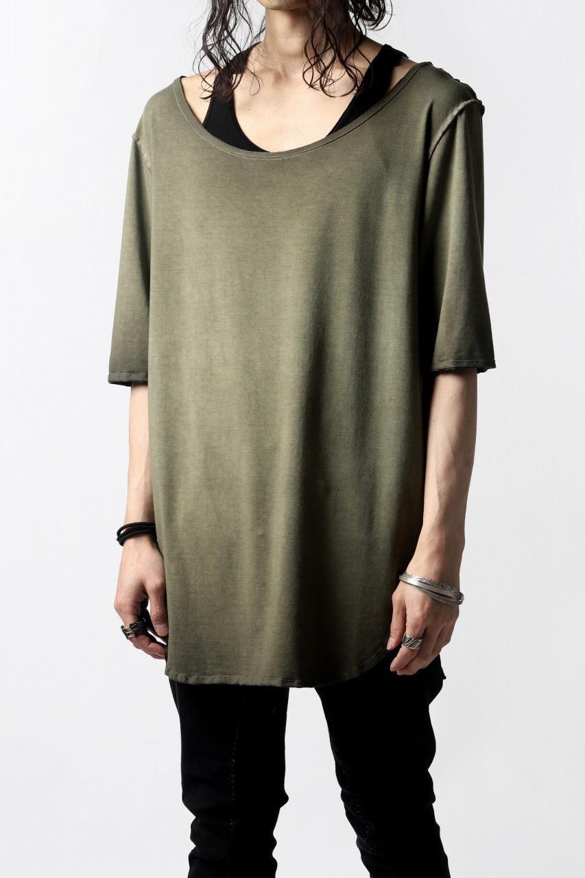 Load image into Gallery viewer, Nostra Santissima SMOOTH FIT JERSEY TOPS (REVERSE DYED / GREEN)