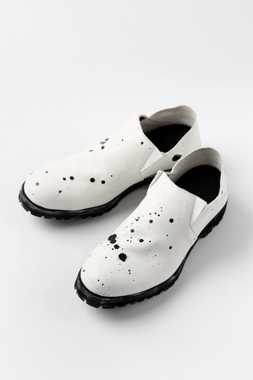 Load image into Gallery viewer, Portaille exclusive PL5 VB Slipon Shoes / Oiled Steer handpainted (WHITE)