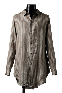 Load image into Gallery viewer, Aleksandr Manamis Mended Shirt / Brown Stripe