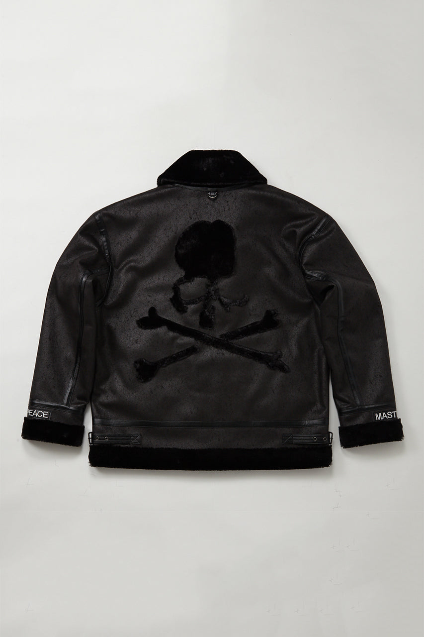 mastermind WORLD x ALPHA INDUSTRIES SYNTHETIC MOUTON HEAVY JACKET (BLACK)