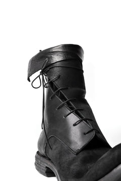 Load image into Gallery viewer, prtl x 4R4s exclusive Twisted Lace Boots / Cordovan full grain &quot;No4-5&quot; (BLACK)