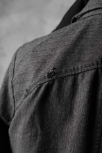 Load image into Gallery viewer, N/07 exclusive Combined Shirt-Jacket [ Stripe Denim×Fleecy Cotton ] (BLACK STRIPE x BLACK)