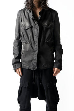 画像をギャラリービューアに読み込む, RUNDHOLZ DIP COVERED FRONT MILITARY JACKET (CARBON DYED)
