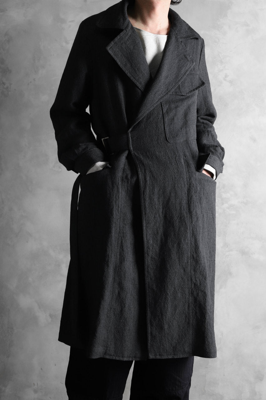 sus-sous storm coat / W50L50 3/2OX washer (CHARCOAL NAVY)