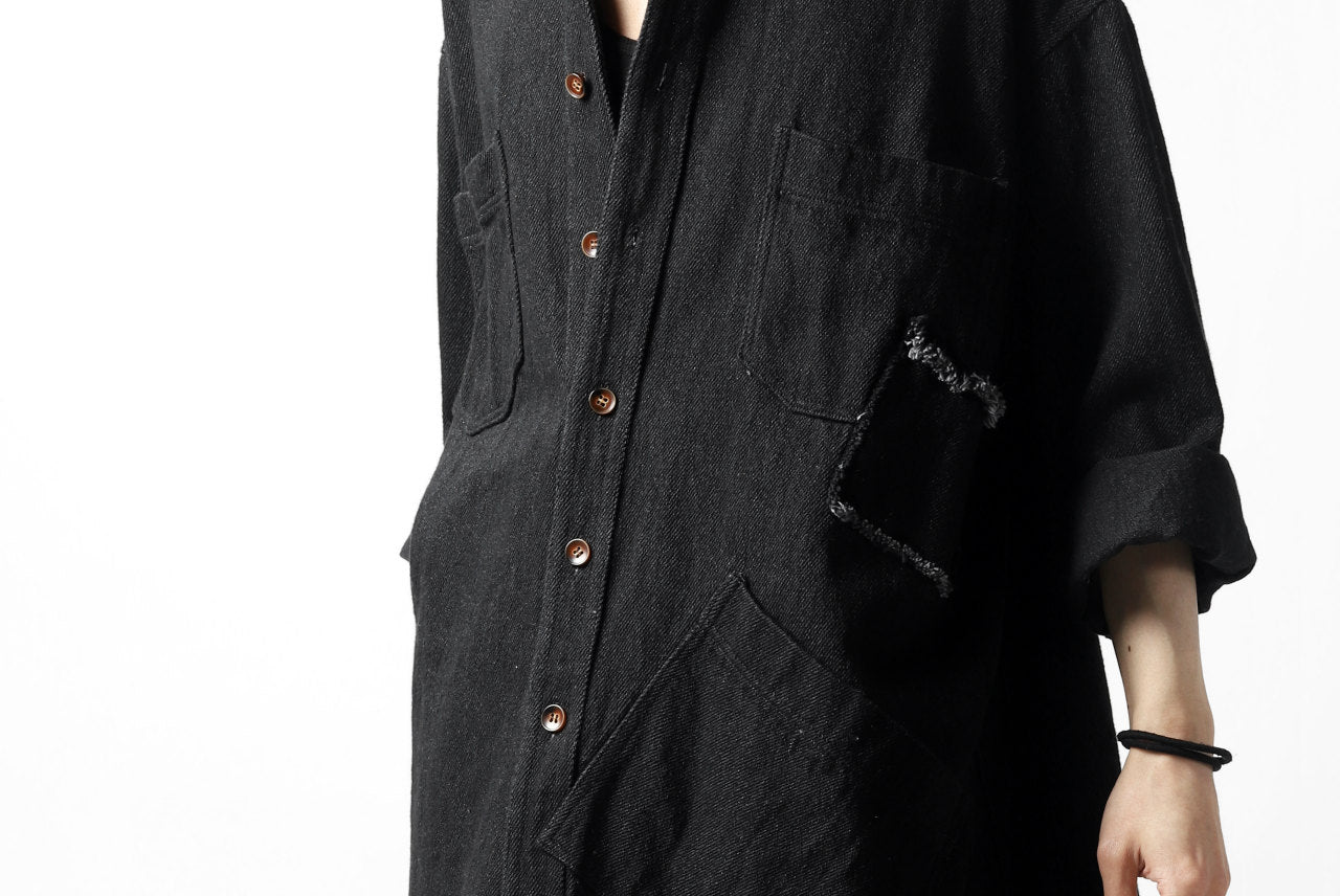 A.F ARTEFACT exclusive ENGINEER SHIRT-JKT / LOW COUNT DENIM (BLACK)