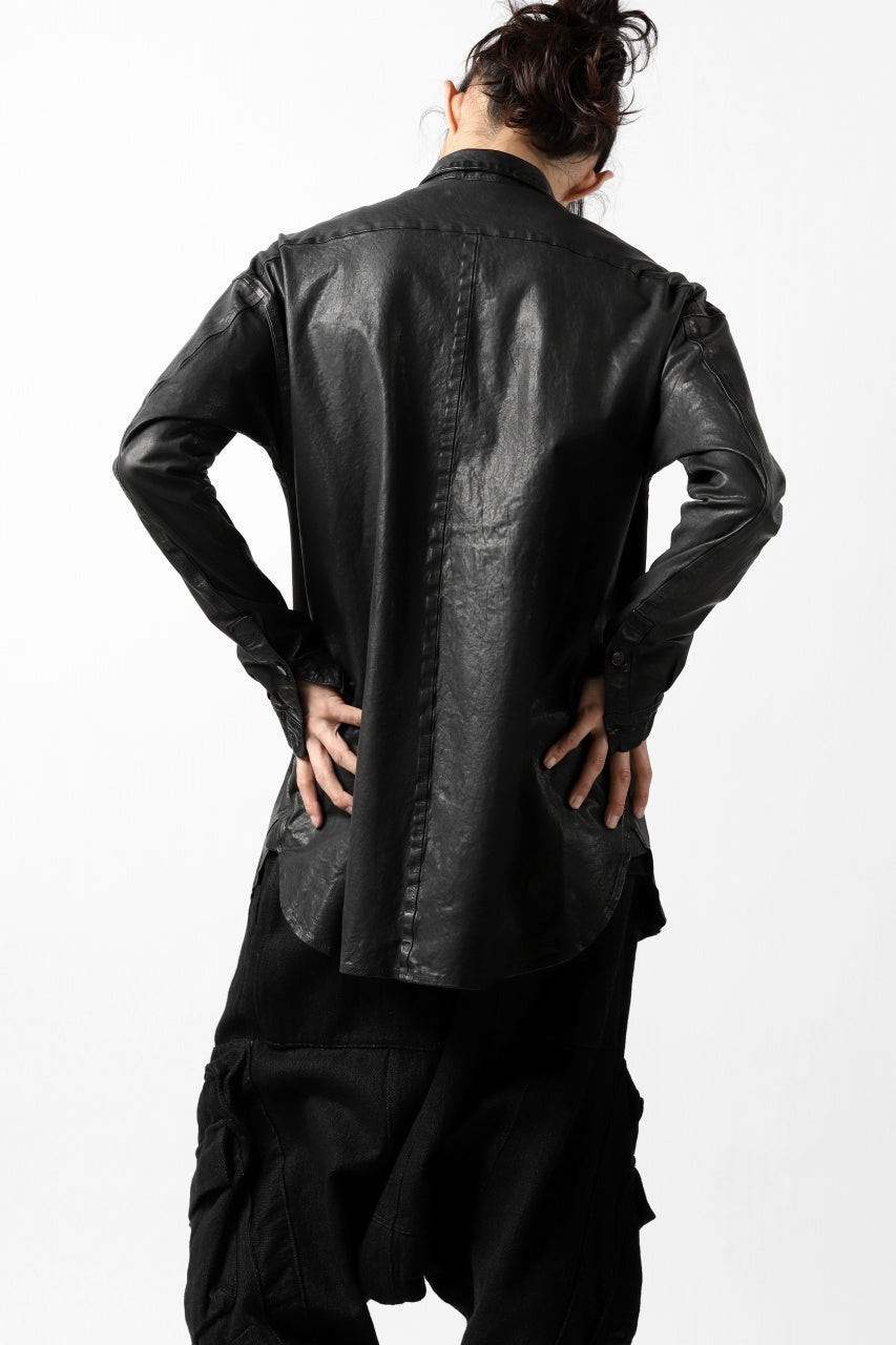 画像をギャラリービューアに読み込む, ISAMU KATAYAMA BACKLASH RELAXY LEATHER SHIRT-JACKET / ITALY SHOULDER 0.6mm