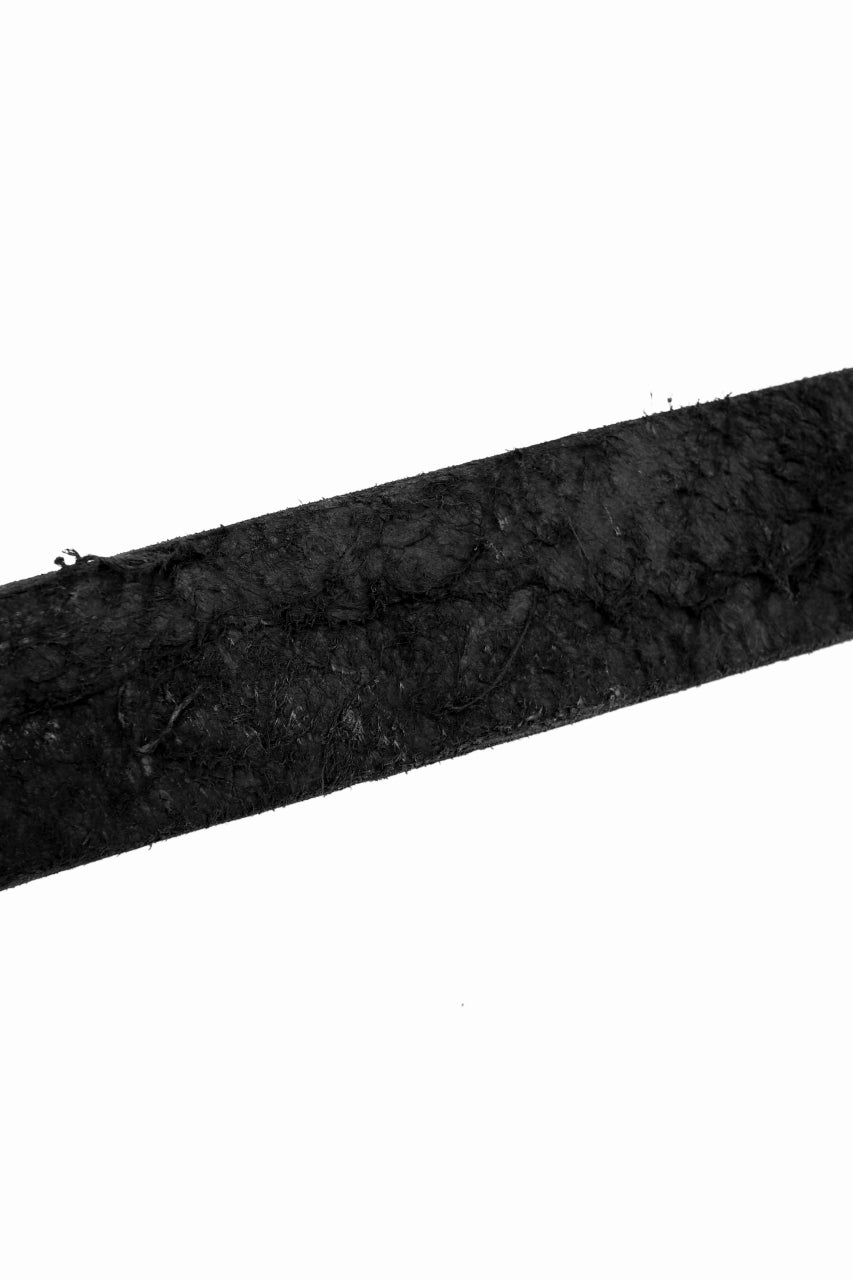 ISAMU KATAYAMA BACKLASH SILVER950 PLATE BUCKLE BELT / DOUBLE-SHOULDER OBJECT DYED (BLACK)