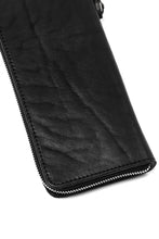 画像をギャラリービューアに読み込む, ISAMU KATAYAMA BACKLASH exclusive ROUND FASTNER WALLET / JP DOUBLE SHOULDER OBJECT DYED (BLACK)