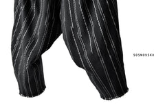Load image into Gallery viewer, SOSNOVSKA exclusive CLOWN STYLE STRIPE PANTS (BLACK×SILVER STRIPE)