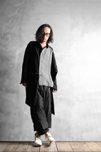Load image into Gallery viewer, _vital layered shirts coat / cotton gauze and stripe