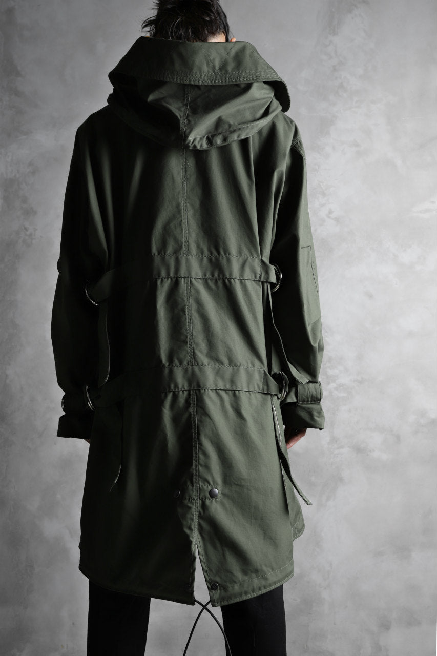 Load image into Gallery viewer, KLASICA WATER FALL MODS COAT / Ventile® UK L24 (OLIVE)