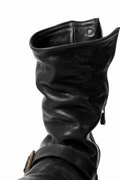 Load image into Gallery viewer, incarnation x LOOM exclusive HORSE LEATHER ENGINEER SIDE ZIP BOOTS / VIBRAM GOODYEAR WELTED (BLACK)