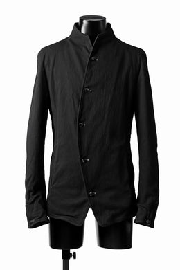 incarnation CURVED FRONT JACKET / ELASTIC COTTON (BLACK)